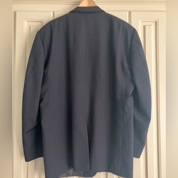 Brooks Brothers Dark Blue Pinstriped Suit Sports Jacket 46L - Picture 2 of 7